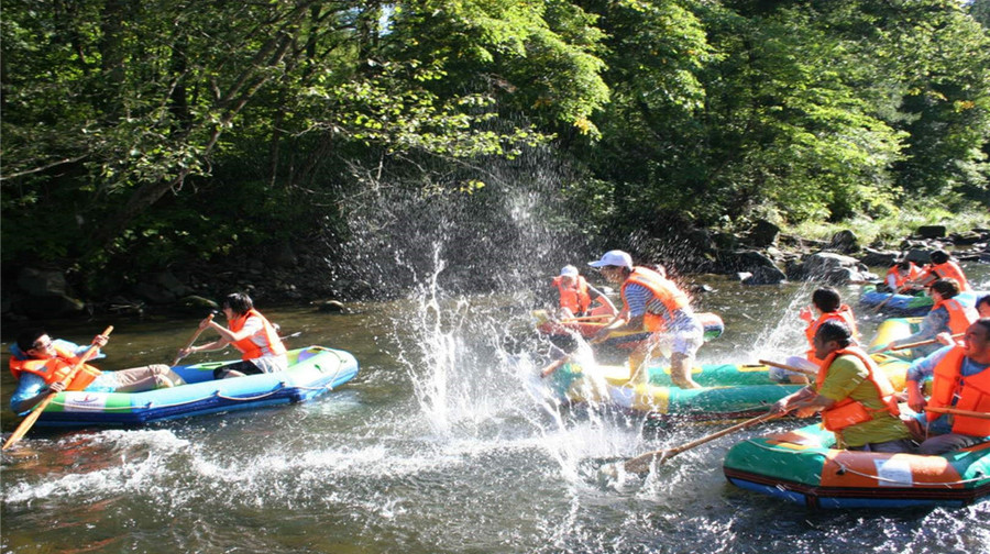 中国河南平顶山尧山大峡谷漂流一日游【漂流落差150米,河水湍急,惊险