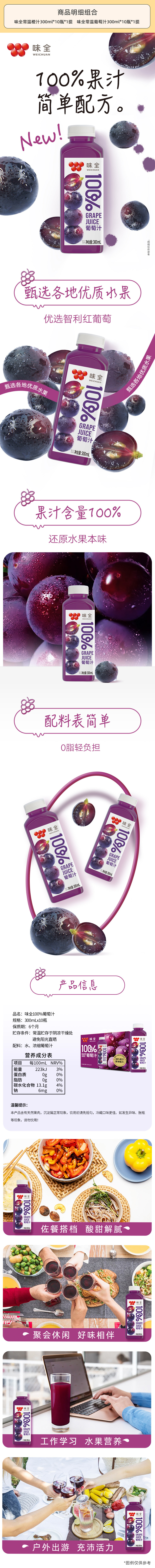 积分商城详情图片味全 100%果汁组合 6000ml